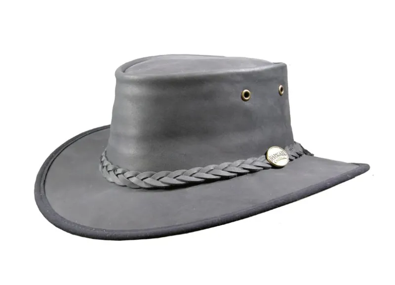 Barmah Foldaway Bronco Hat in Black